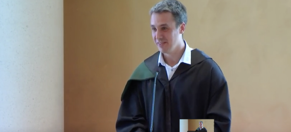Mathew Reeve in the phd promotion