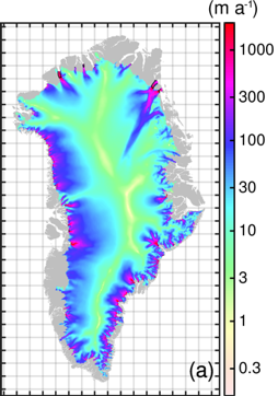 Greenland ice velocity